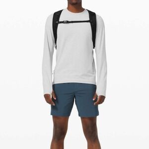 Lululemon Men's Surge Warm Long Sleeve Heathered Sea Salt